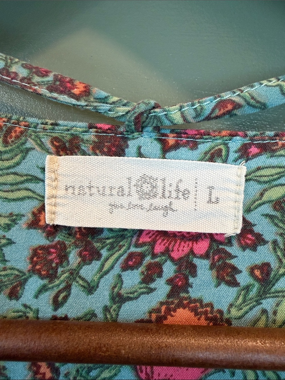 NATURAL LIFE Floral Boho Top in Teal, Pink and Orange - Picture 2 of 7